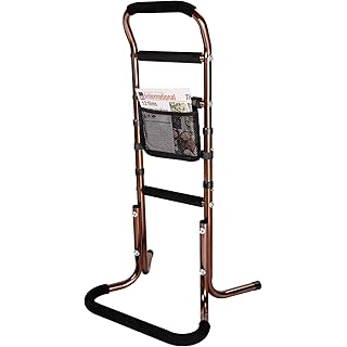 HEPO Chair Stand Assist for Elderly with Storage Pocket, Adjustable Height, Bed Rails for Seniors Sit to Stand, Portable Mobility & Daily Living Aids, Supports Up to 300LBS