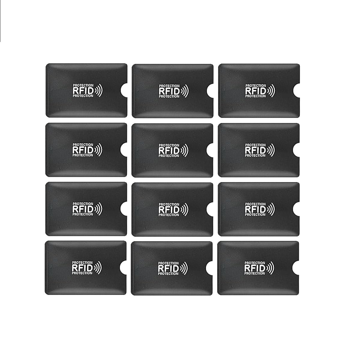 RFID Blocking Credit Card Holders Sleeves for Identity Theft Protection, Perfectly Fits in Wallet (Pack of 12pcs) (Design B)