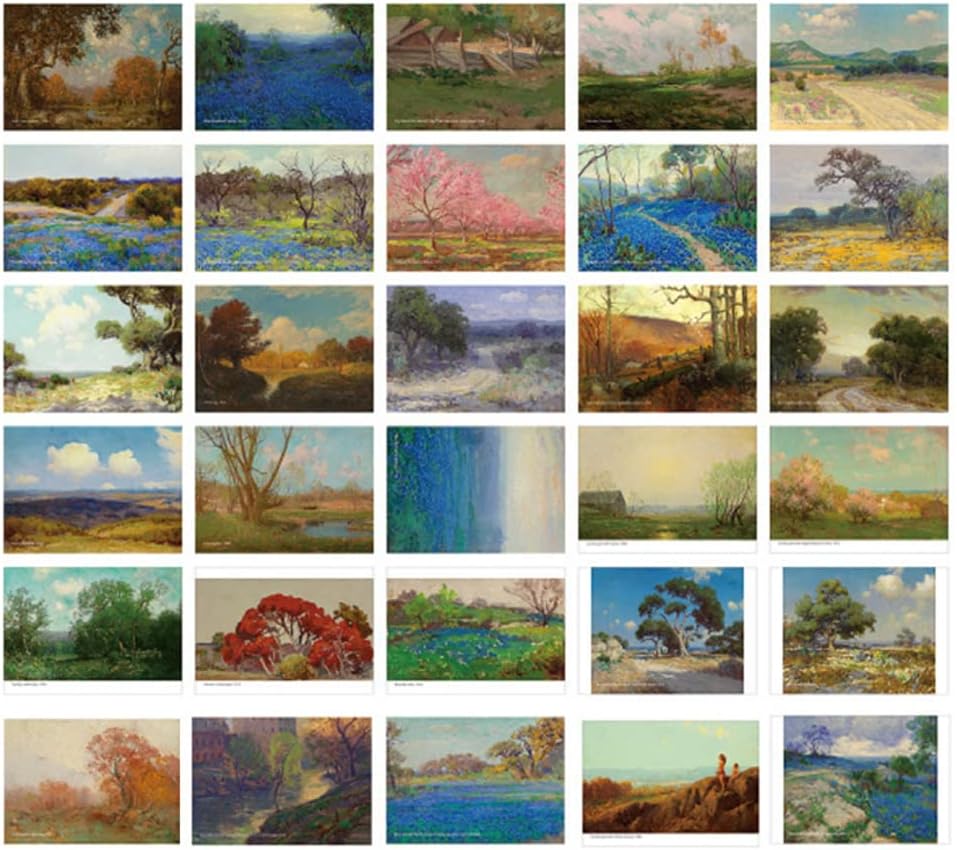 HOSTEESSCHOICE 30 Julian Onderdonk Art Postcards - Famous American Scenery Paintings Variety Pack, 4x6 Inch Thick Cardstock