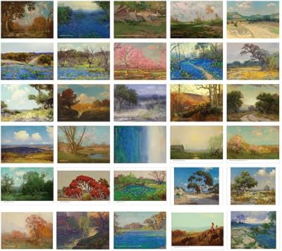 HOSTEESSCHOICE Beautiful Art Postcards set of 30 American Artist Julian Onderdonk Post card variety pack Famous Painting Scenery,4 x 6 Inches