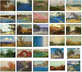 HOSTEESSCHOICE Beautiful Art Postcards set of 30 American Artist Julian Onderdonk Post card variety pack Famous Painting Scenery,4 x 6 Inches