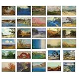HOSTEESSCHOICE Beautiful Art Postcards set of 30 American Artist Julian Onderdonk Post card variety pack Famous Painting Scenery,4 x 6 Inches