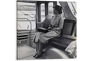 Rosa Parks Poster Wall Decor for Home, Canvas Wall Art for Living Room, Bedroom, 12x12inch(30x30cm)