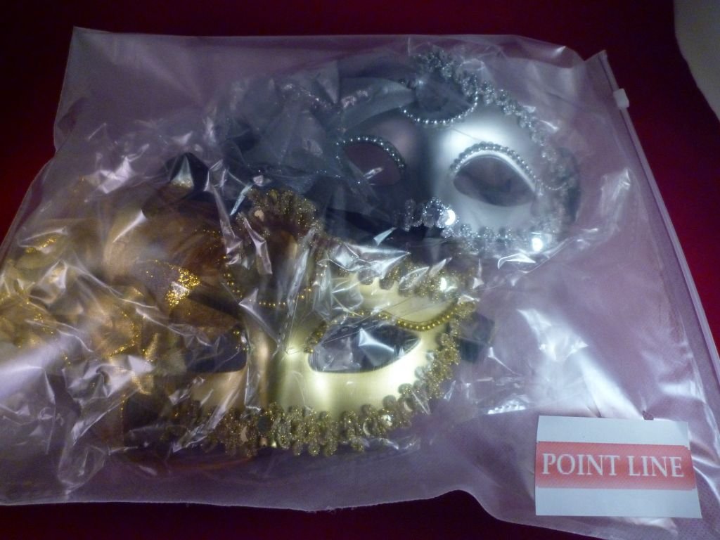 Amazon.co.jp: ヴェネツィアン風マスク ゴールド＆シルバー 121