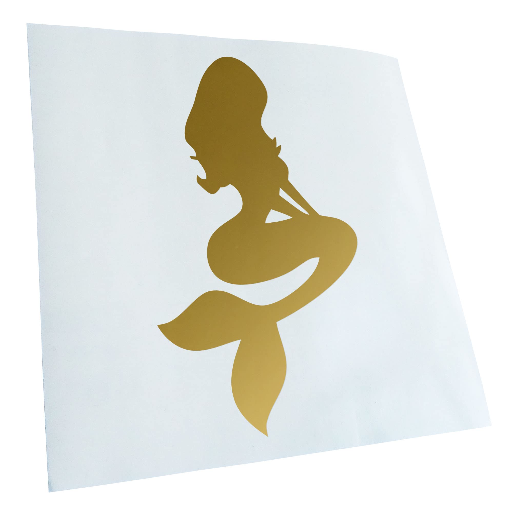Kiwistar - Car Sticker - Gold - 17.5 x 10 cm Mermaid 2 - Mermaid - Rear Window Car Sticker Weatherproof for Car Truck Moped Truck - Sticker Exterior Self-Adhesive Tuning Accessories for Windows