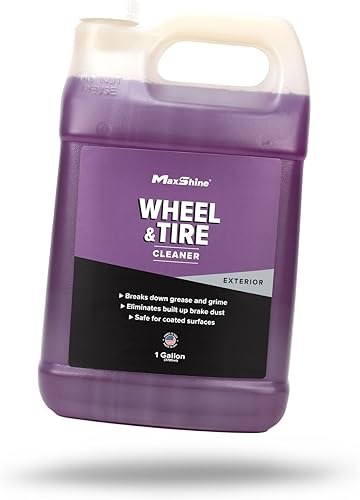 Miniatura 7 de Maxshine Limpiador de ruedas y neumáticos de 16 onzas  Descompone instantáneamente la suciedad y el contaminante en ruedas, neumáticos, frenos,