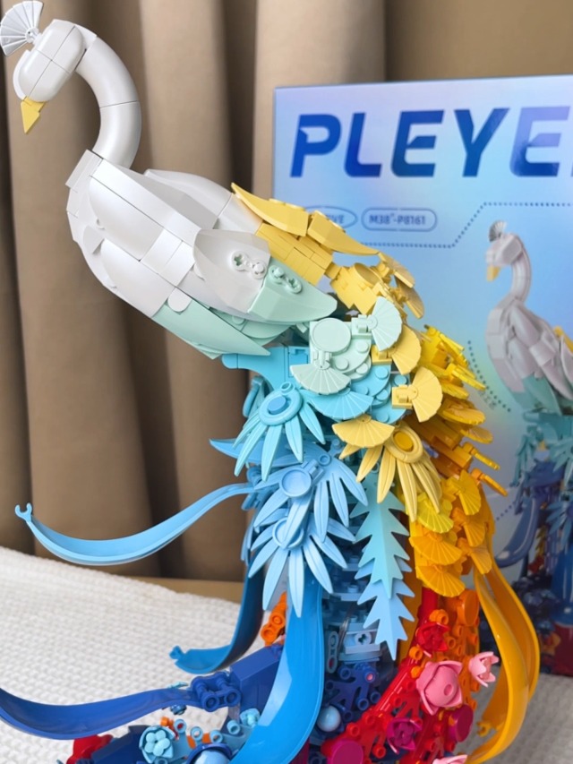 Amazon.com: ZONECYTD Peacock Building Sets Animal with Flowers Art