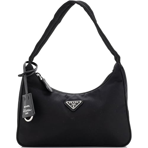 Prada, Pre-Loved Re-Edition 2000 Hobo Tessuto Mini, Black