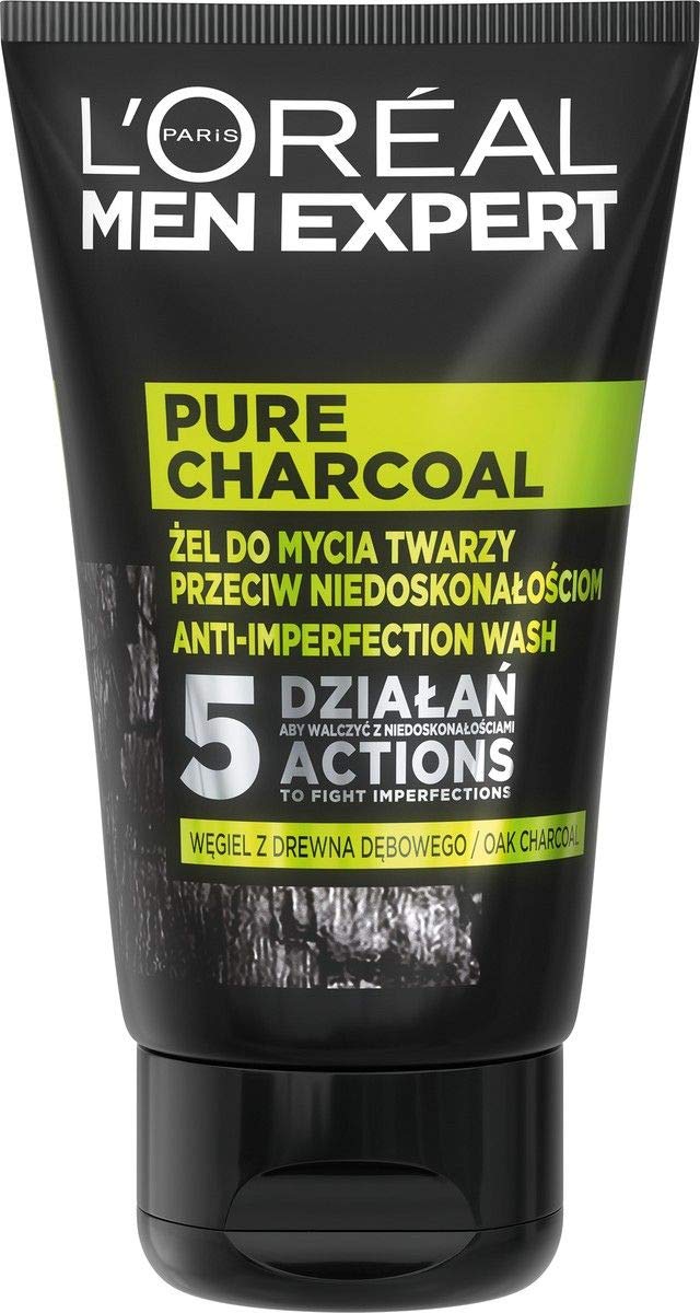 MEN EXPERT ŻEL DO MYCIA TWARZY PRZECIW NIEDOSKONAŁOŚCIOM PURE CHARCOAL