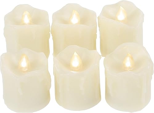 Miniatura 1 de Velas votivas LED que funcionan con pilas con temporizador, juego de velas de té sin llama, luces de té falsas eléctricas a granel para el día de