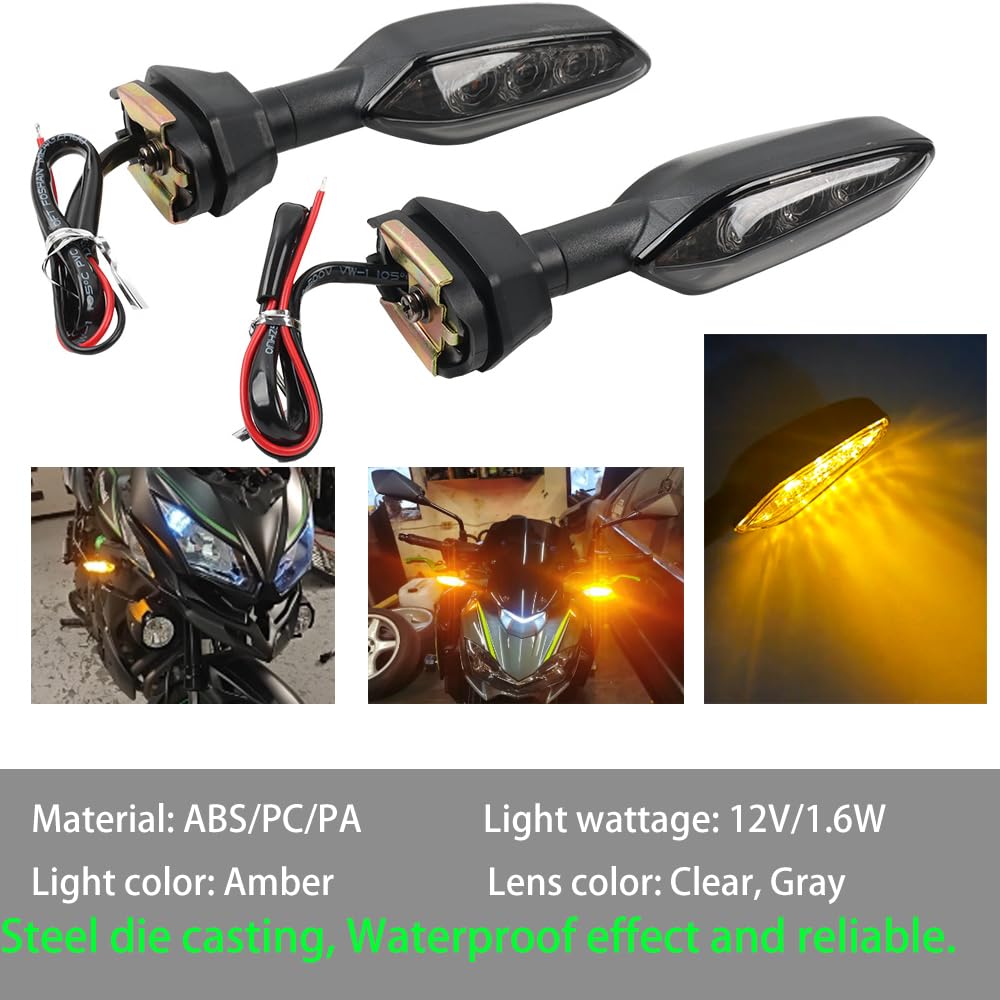 Super Bright LED 12V Motorcycle Turn Signal Light Indicators Lamp for KAWASAKI Z900 Z1000 VERSYS NINJA 125 250 300 650 1000 Z 400 650 780 800 ER-6N ZX 6R 10R