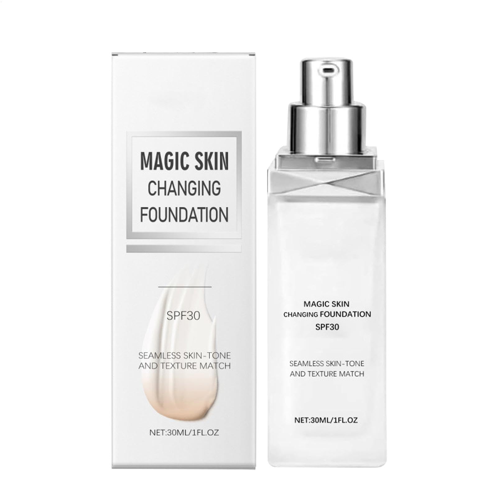 Vima Changing Foundation | Vima Magic Skin Changing Foundation,Colour-Changing Liquid Foundation,Lightweight Long-Lasting Foundation,Makeup Vima Changing Foundation For All Skin Types