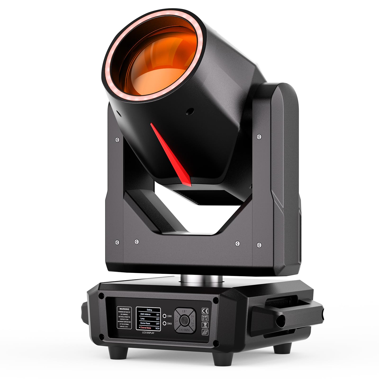 U`King Cabeza Movil LED 380W Luz de escenario RGBW Beam 14 Gobos 15 Colores DMX Luces para Discoteca DJ Fiestas Bar Iluminación