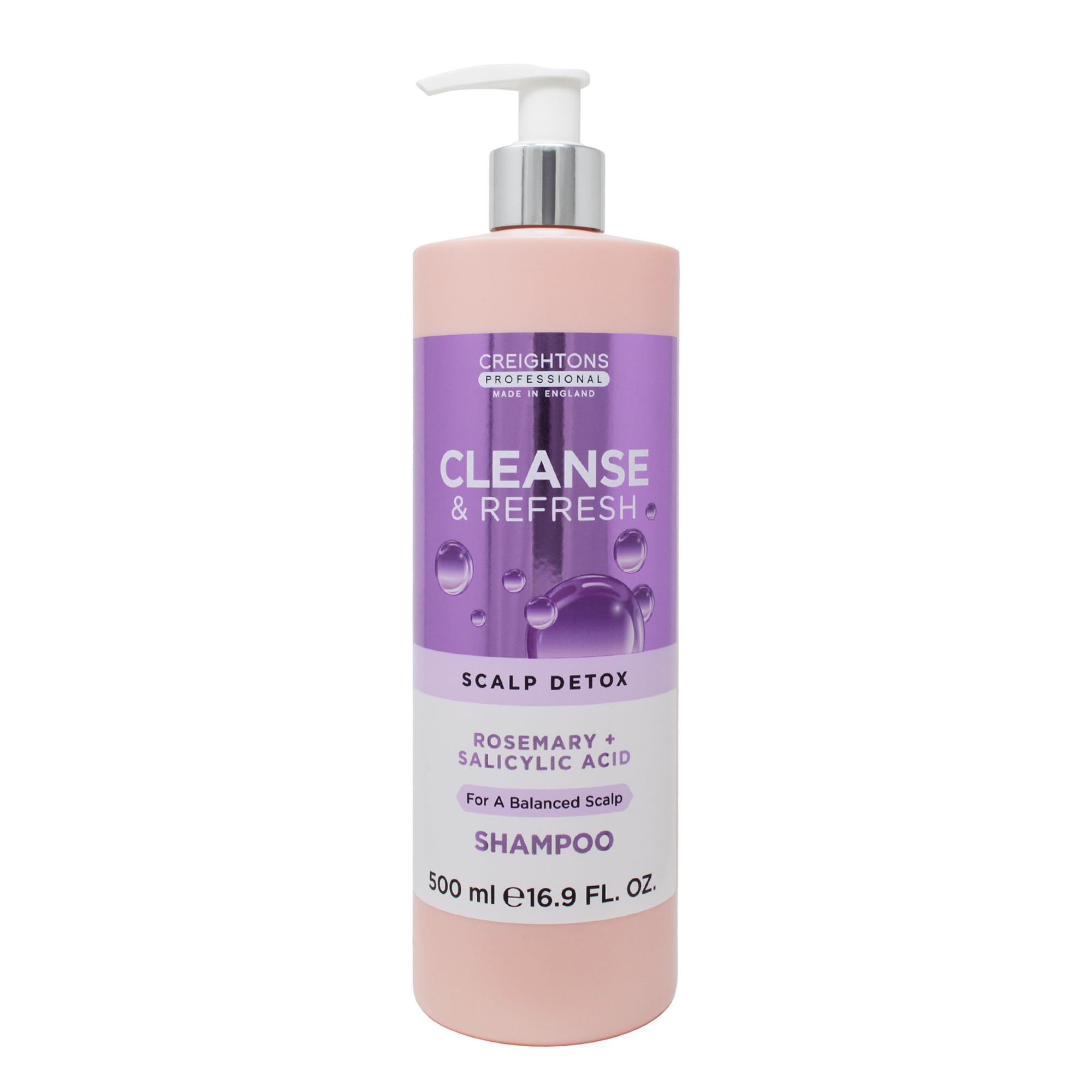 Creightons Professional Cleanse & Refresh Shampoo 500ml | Clarifying Salicylic Acid & Rosemary for Scalp Detox | Deep Cleansing for Removing Impurities & Buildup