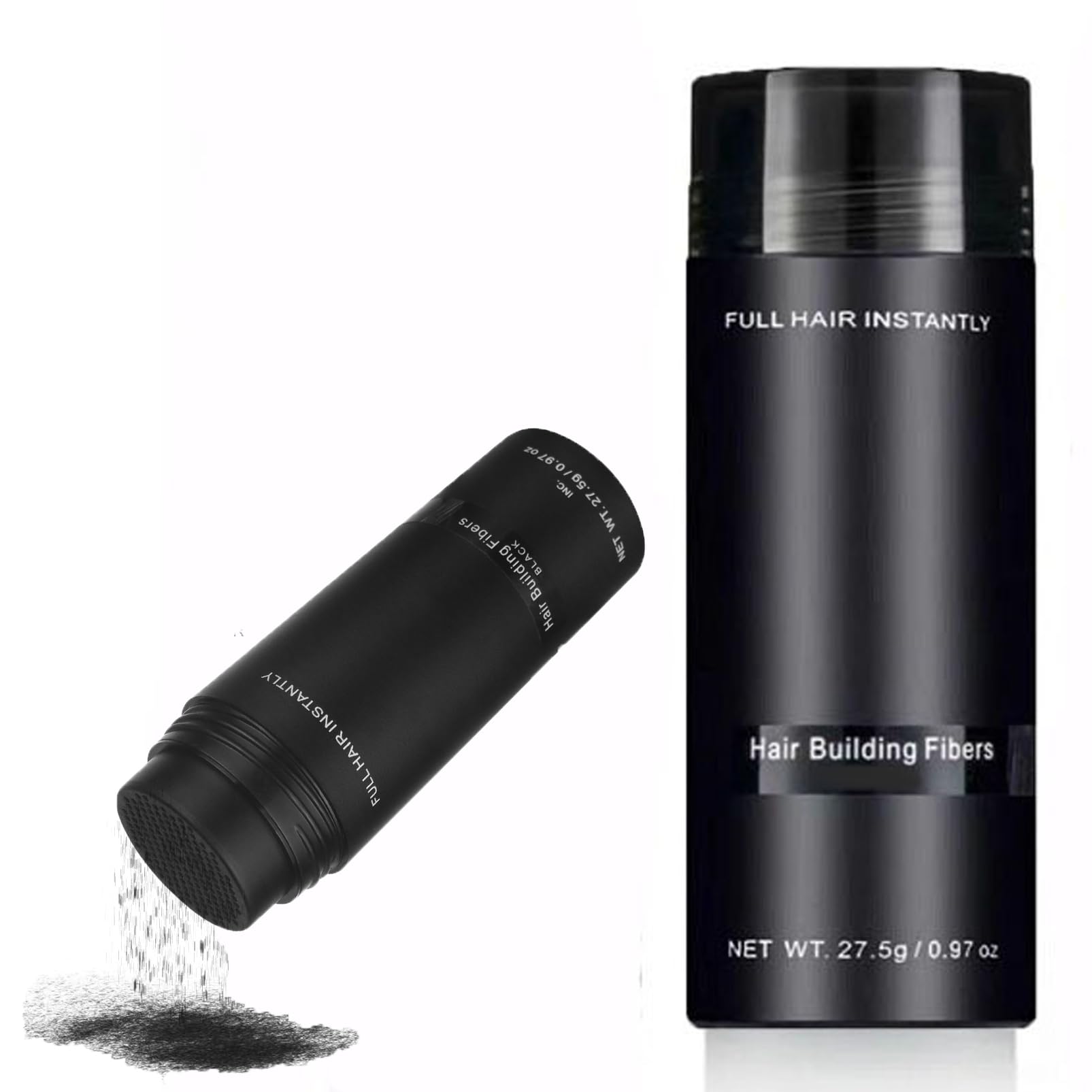 Hair Building Fibers - Natural Fibres for Men & Women, Waterproof & Instant Hair Loss Concealer - Black, 30 g (Pack of 1)
