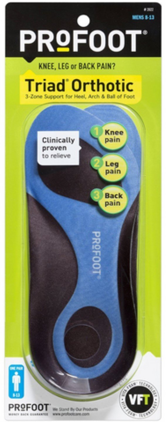ProFoot Triad Insoles Mens Fits All 1 Pair Pack of 5