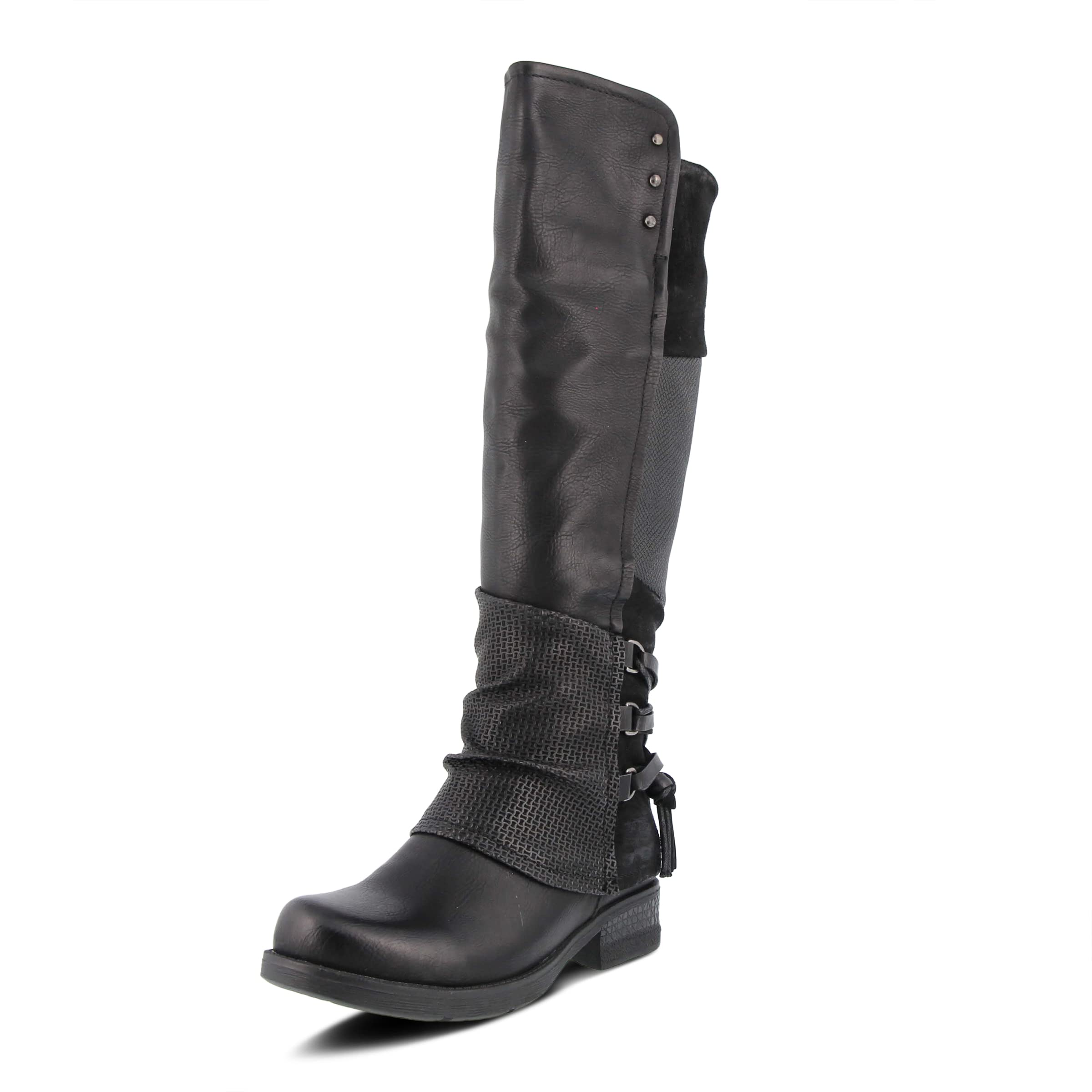 PATRIZIA Spring Step Maxie Boots for Women - Modern Pull-On Tall Boots with Zipper Closure - Knee High