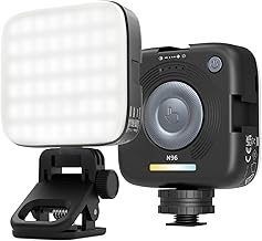 NEEWER Entry Level Version Luz Cámara LED Magnética, 96 LED Bicolor Pequeño Clip On Panel Foco, 2000mAh 3000K-9000K CRI80+, 3 Zapatos Fríos Rosca 1/4 para Trípode Grabación Fotografia Selfie, N96