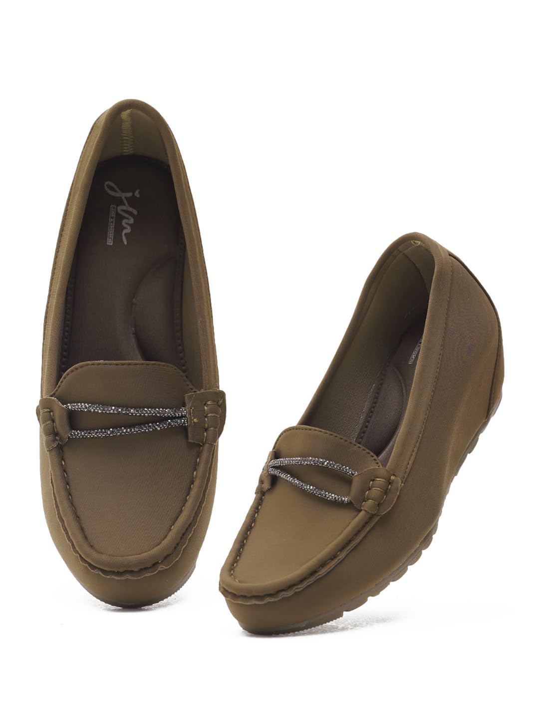 jm looks Women's Casual Loafers with Bow Detailing | Comfortable and Trendy Slip-On Shoes for Women-picture-38