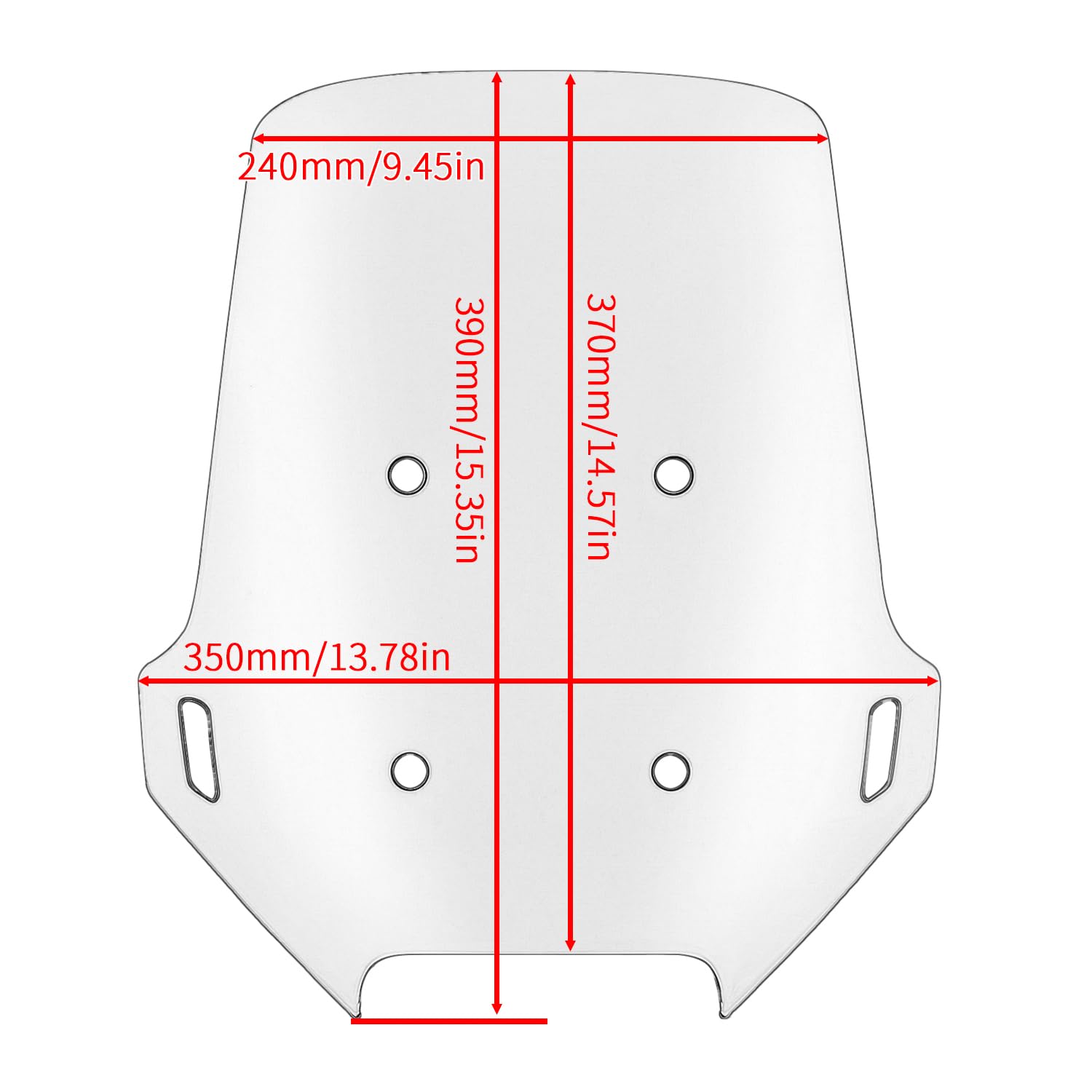 Parabrezza per moto adatto per 450MT 450 MT 2024 2025 visiera deflettore vento doppia bolla, trasparente