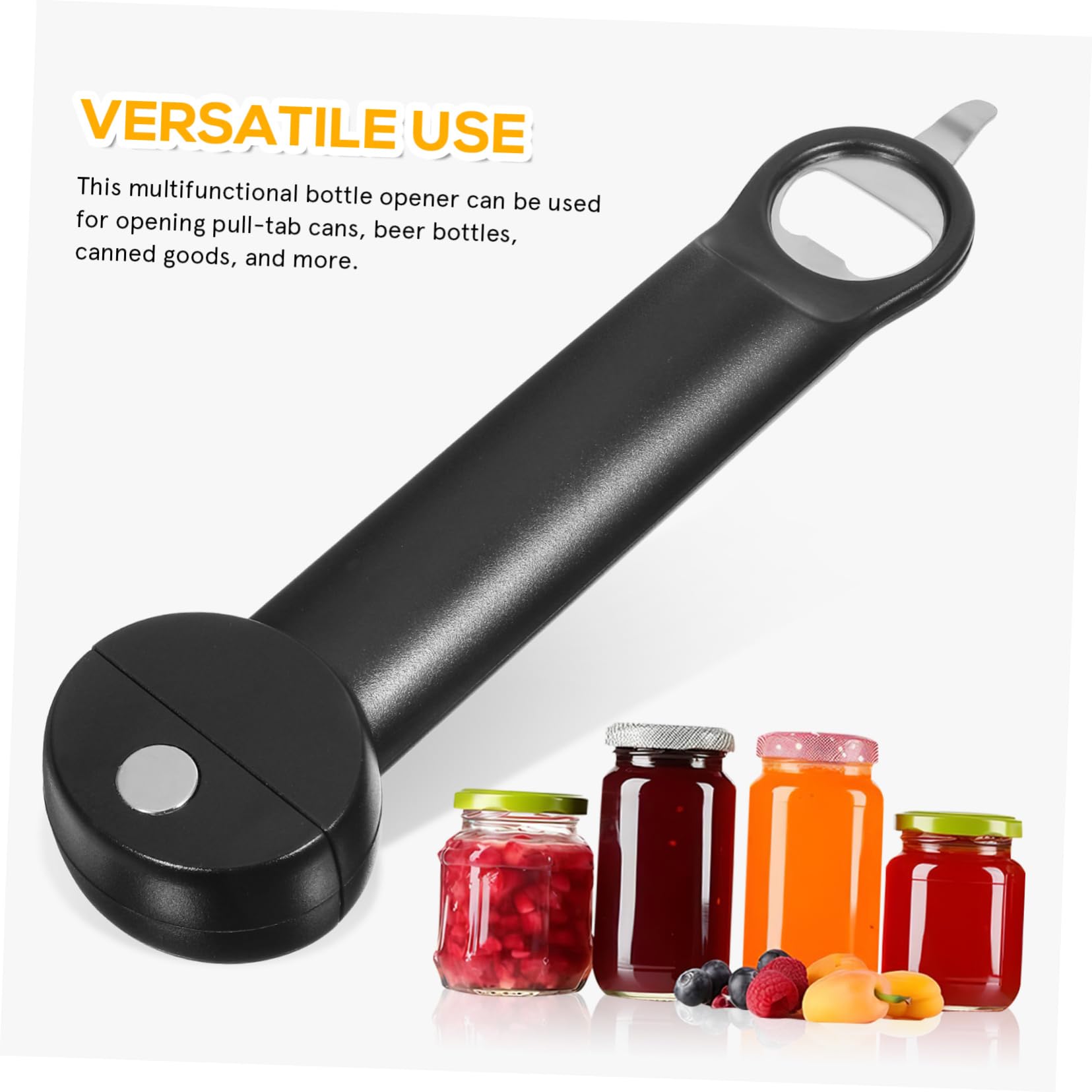 MAGICLULU 3st Öffner Flaschendeckelentferner Shaker Gadgets Wiederverwendbar Einstellbar Getränk Glasgreifer Bier Glasschlüssel Isolator Soda Dosenöffnungswerkzeug Wein Black 201 Edelstahl