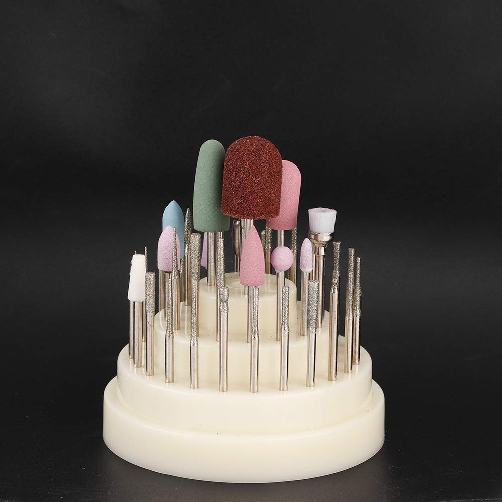 Juego de 45 brocas para uñas, brocas eléctricas para manicura y pedicura, cabezales de pulido rotatorios profesionales con vástago de 2,35 mm, para uso doméstico y en salones,