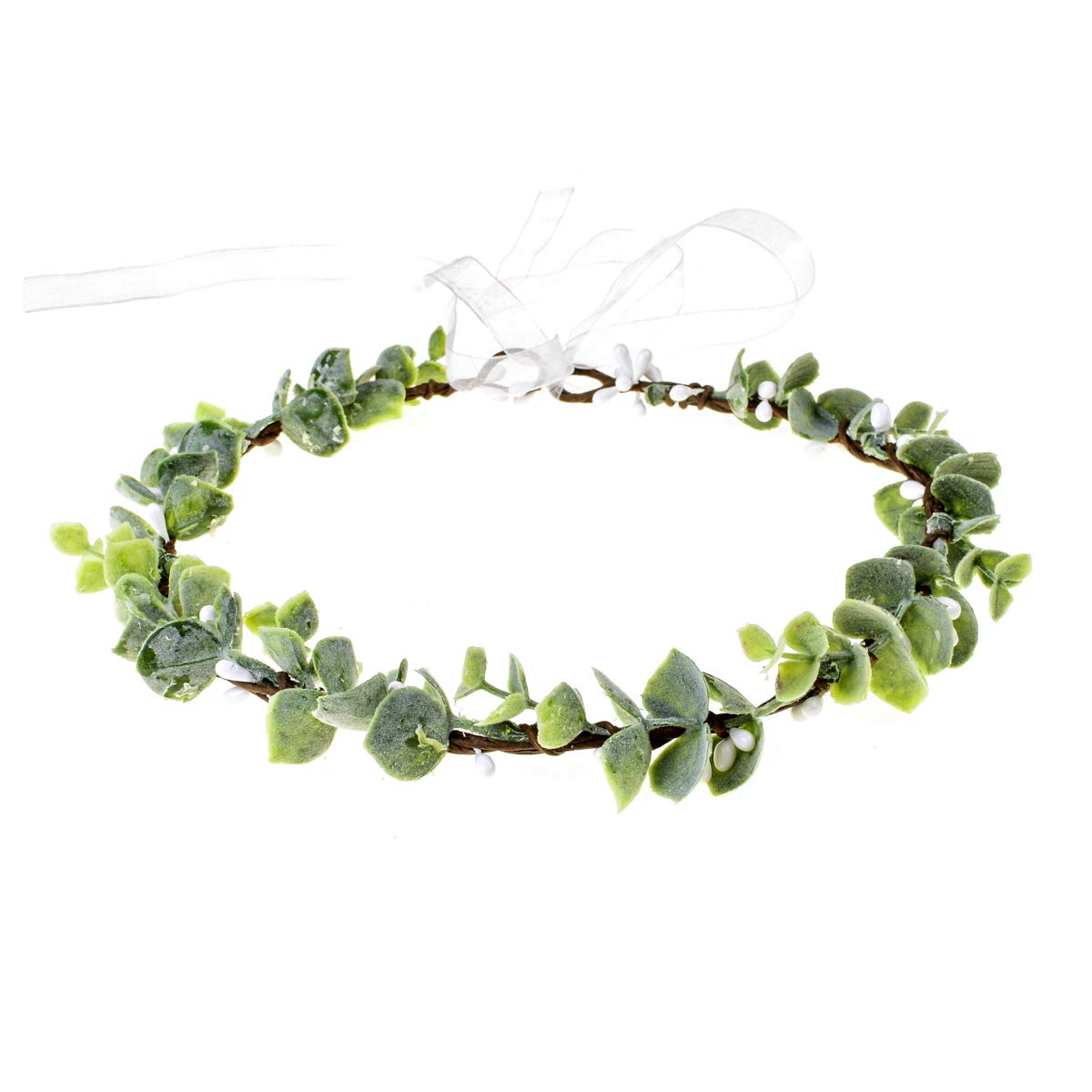 June Bloomy Greenery Leaf Crown Rustic Wedding Headpiece Bridal Headband Photo Prop