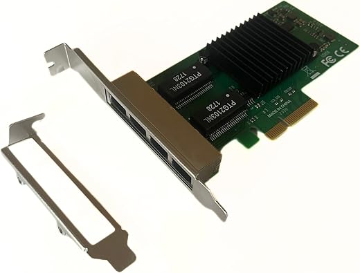 Millennium Technology Pci Express (PCIe x4) Gigabit 4 Port Quad Server Network Adapter Compatiable I350-T4 with Intel Chipset I350AM4 | 1000Mbps…