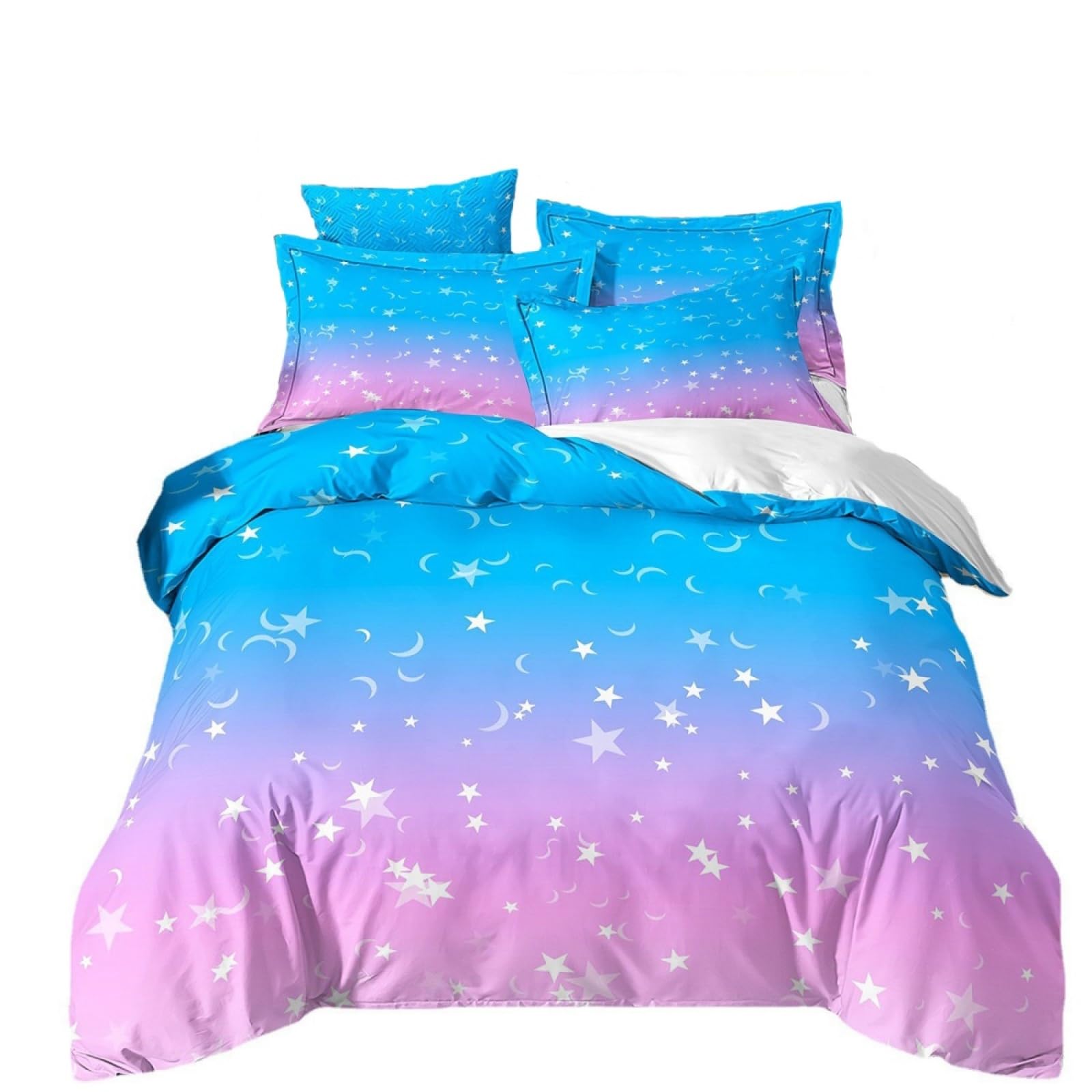 Double Duvet Set Moon Blue Star Bedding Double Bed Set Duvet Cover Sets