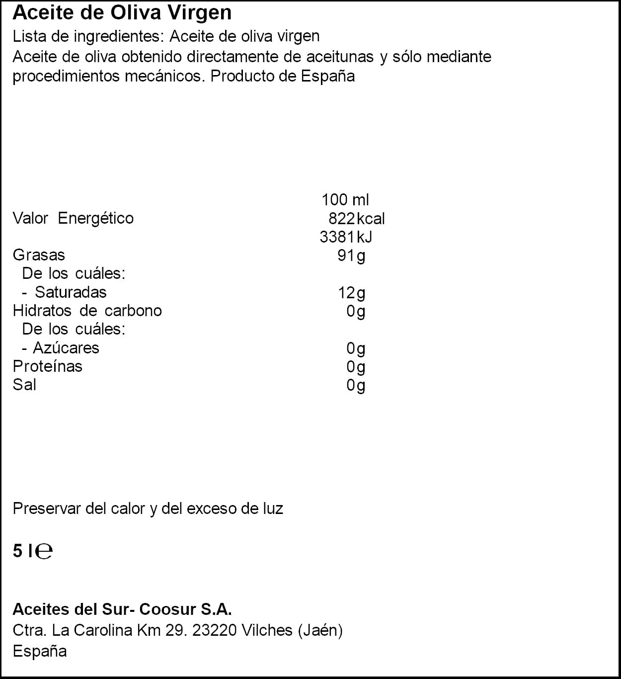 Guillén - Aceite de Oliva Virgen Gran Selección - Garrafa 5 L