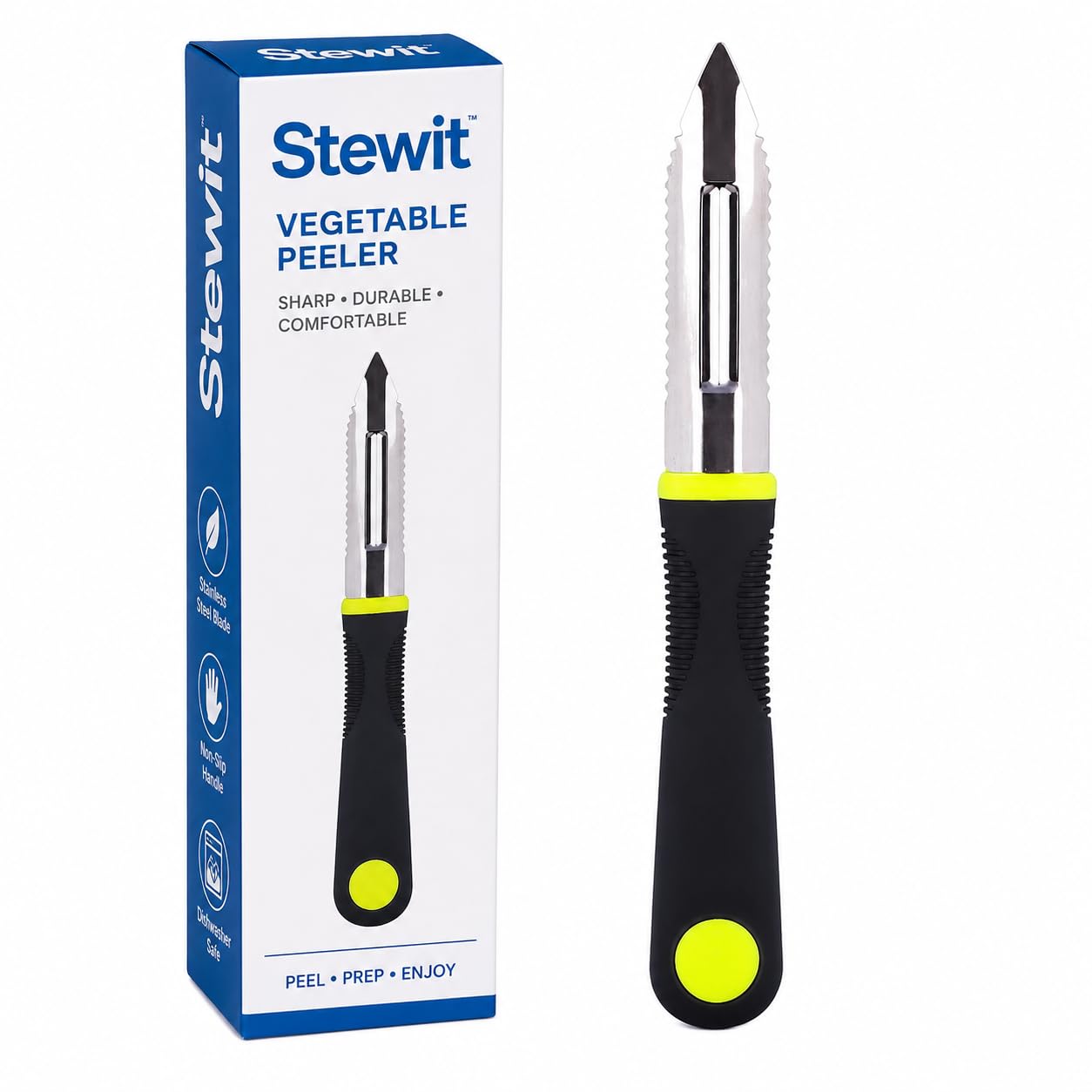 Stewit Fruit Peeler for Kitchen Stainless Steel Vegetable Potato Multipurpose Scrapper (Black Peeler)-image-46