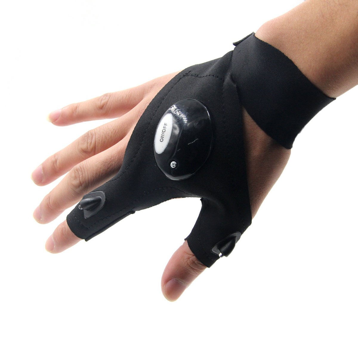 GuDoQi 2 Piezas Guantes de la Pesca al Aire Libre Guantes LED Linterna para Que Acampa Yendo de Pesca Supervivencia de la Emergencia