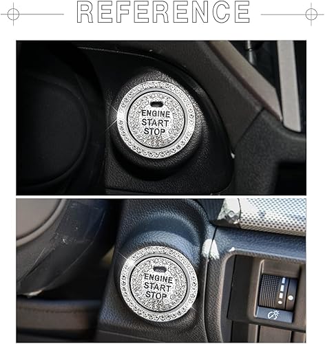 Miniatura 6 de 1797 Para Subaru Forester Accesorios Outback Crosstrek Impreza Legacy WRX STI Ascent Bling Push Start Button Cover Engine Start Stop Button Cap Ring