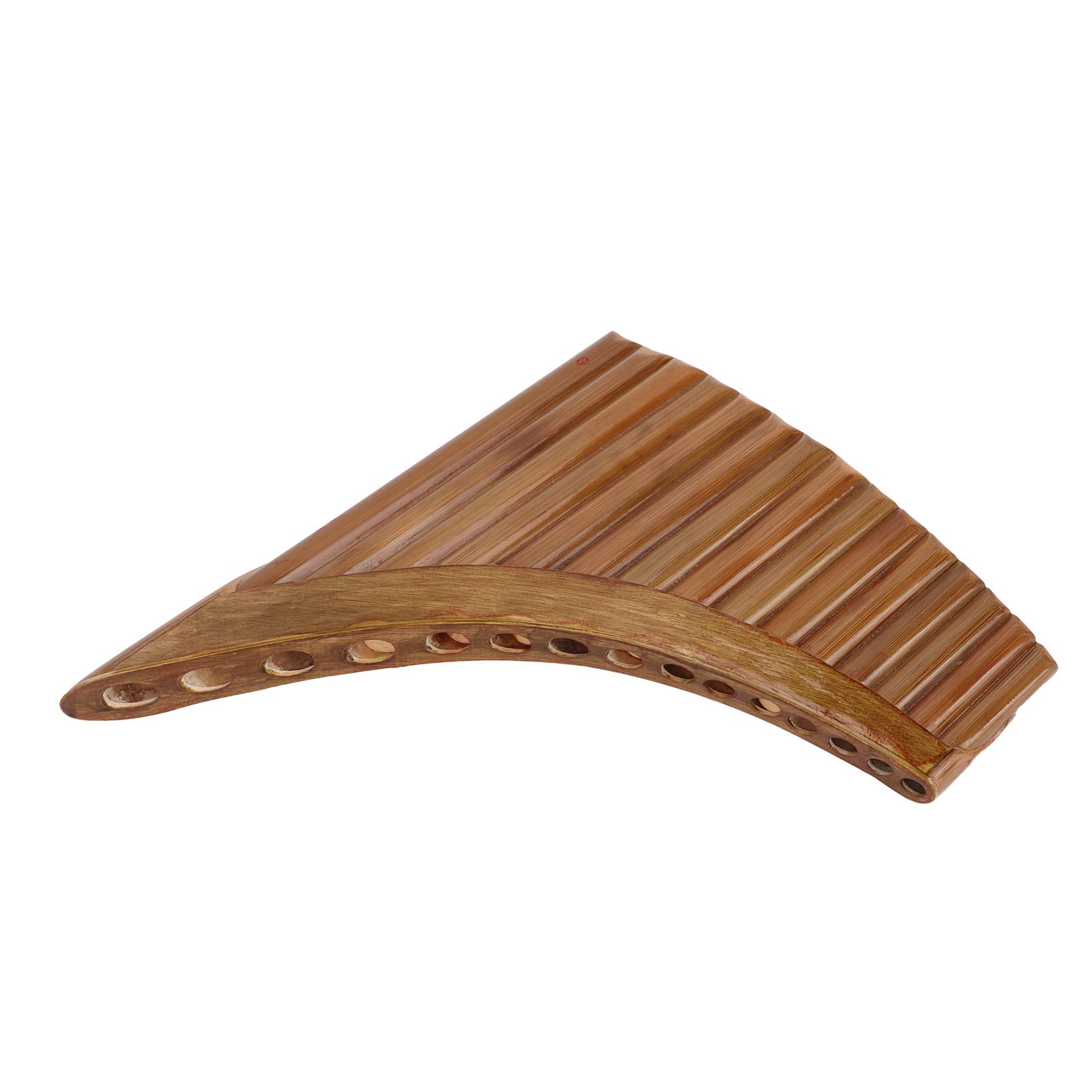 Flauta de Pan de Bambú Exquisito Instrumento de Viento de Madera Tradicional de 15 Tubos Adecuado para Principiantes y Estudiantes Color Bambú (mano derecha)