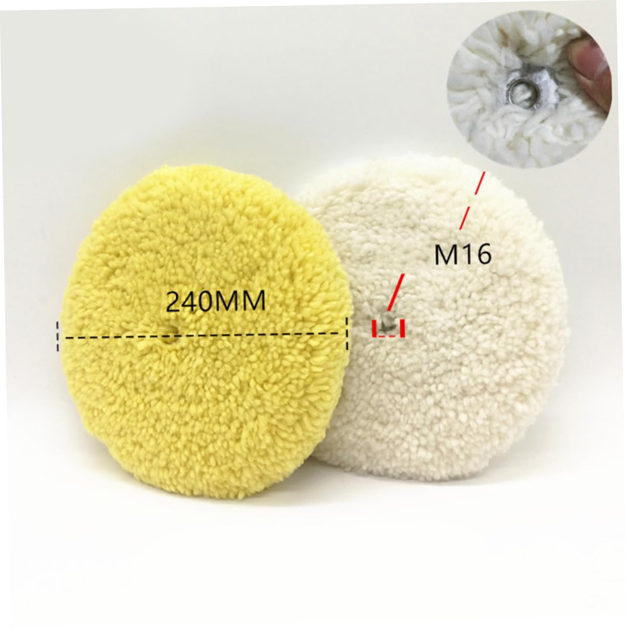 Mola Lana Tampone Per Lucidare Auto Kit Di Tamponi Per Tampone in Lana Morbido E Fine Per Cerare E Lucidare La Vernice Dell'auto