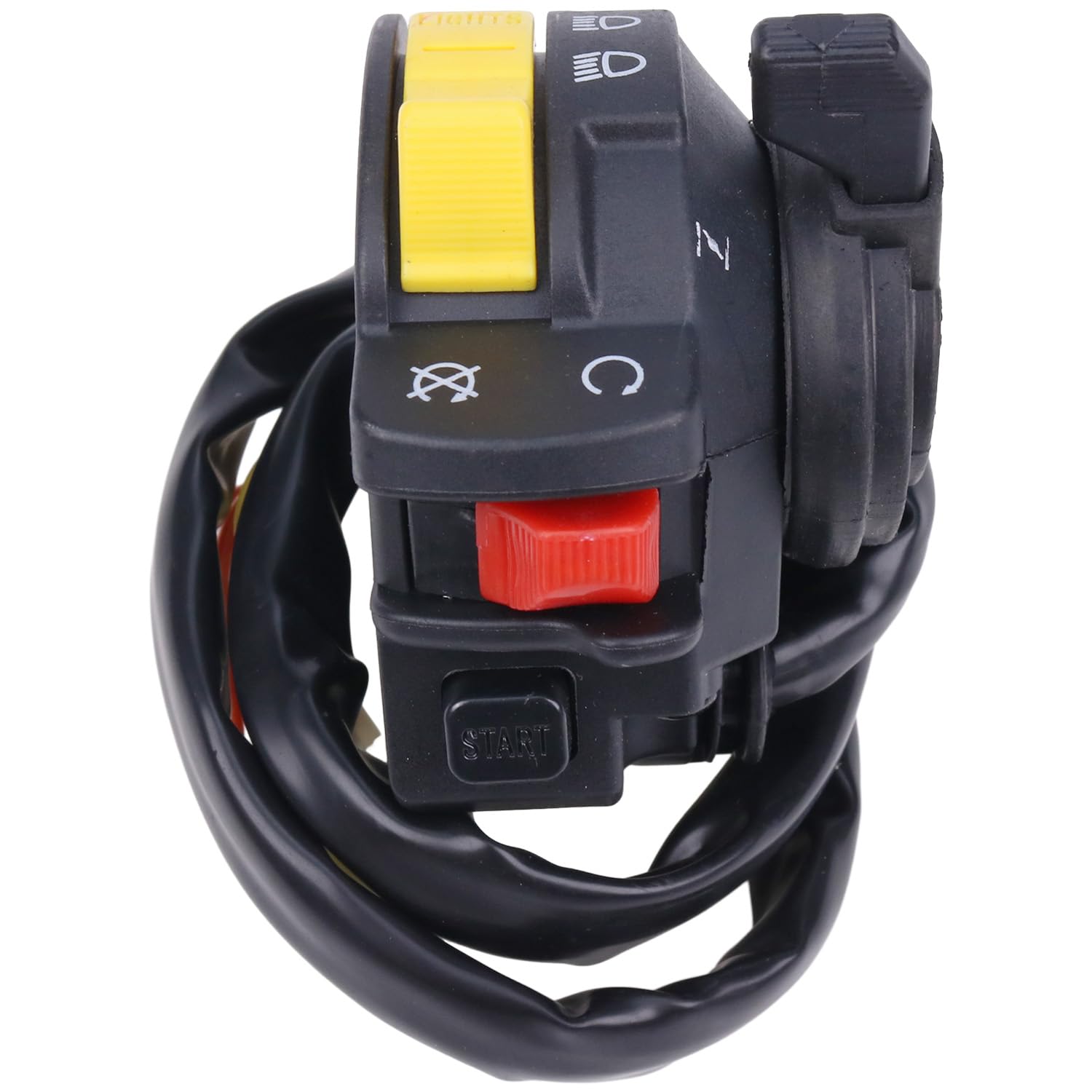 Left Handlebar Start Stop Headlight Switch Compatible with Suzuki Eiger 400 LT-A400 LT-F400 Kingquad 400 Vinson 500 Ozark 250 Quadsport 250 Quadmaster 500 Quadrunner 500 37400-27H00 37400-09F02