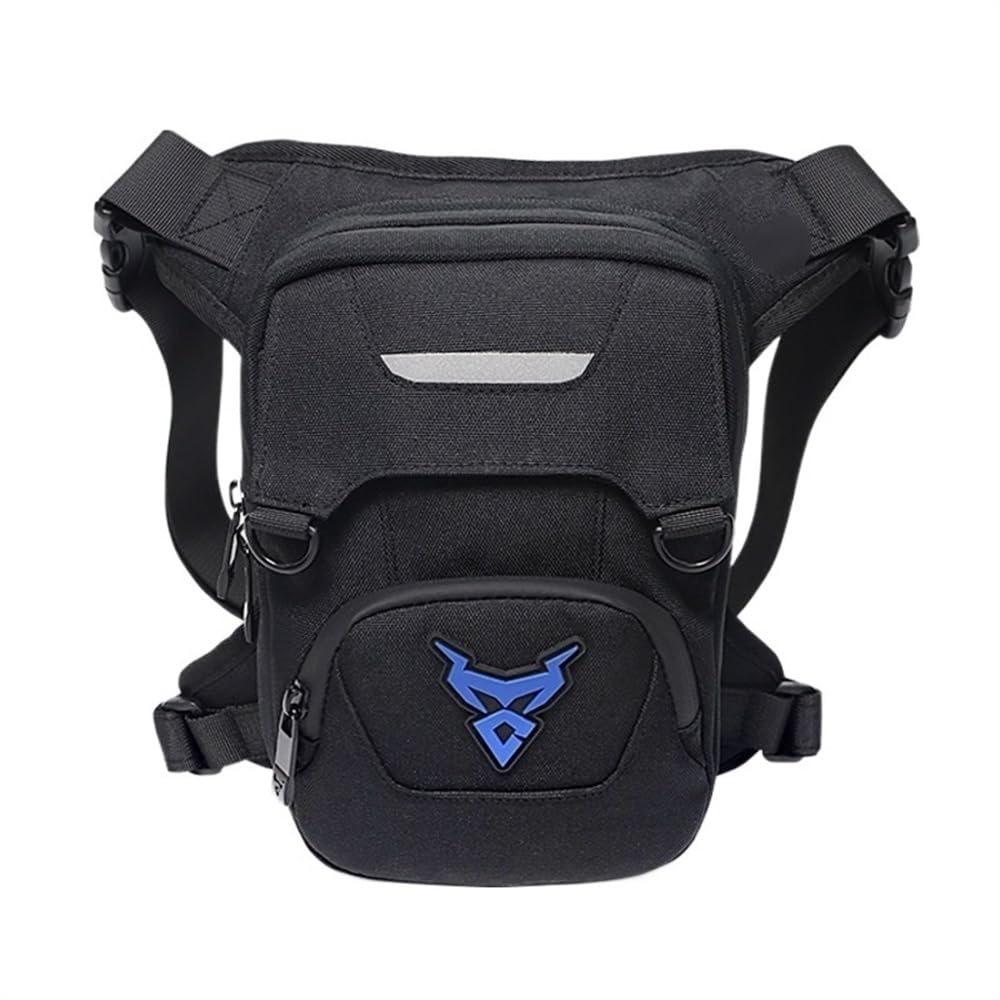 RiñOnera Moto Bolsa de Cintura Baja for Motocicleta, cinturón for Muslo, Cadera BU, Impermeable, for Viaje, Ajustable, for Hombre, riñonera(Blue MC0129)