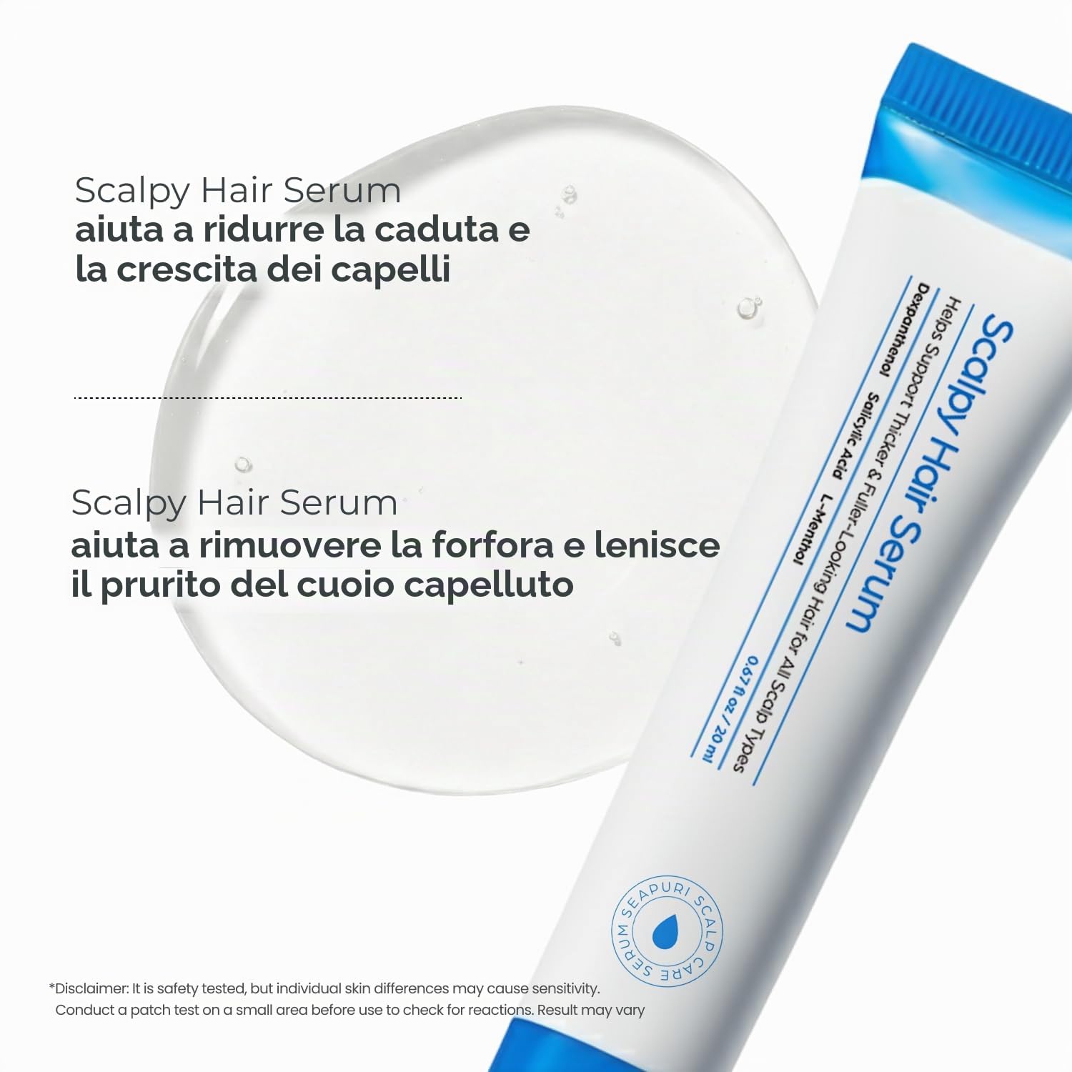 Seapuri Scalpy Scalp Serum for Fine and Brittle Hair, Against Hair Loss and Hair Breakage, Sérum Anti-Chute Fortifiant