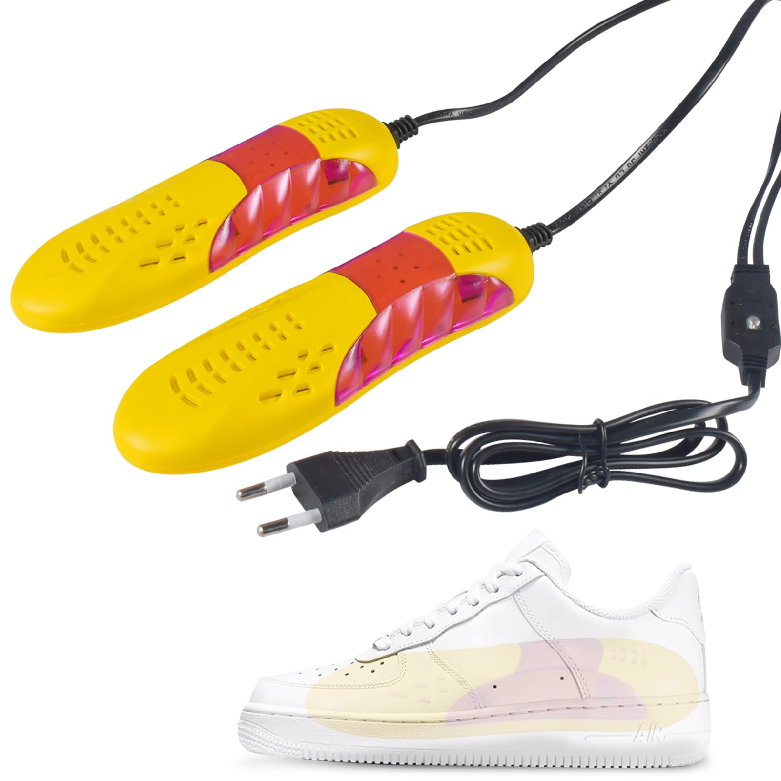 Funmo Asciugascarpe elettrico, scalda scarpe, asciuga stivali, mini asciuga scarponi, scarpe da trekking o anche scarponi da sci per scarpe, scarponi da sci, guanti, calze in inverno/pioggia (Y)