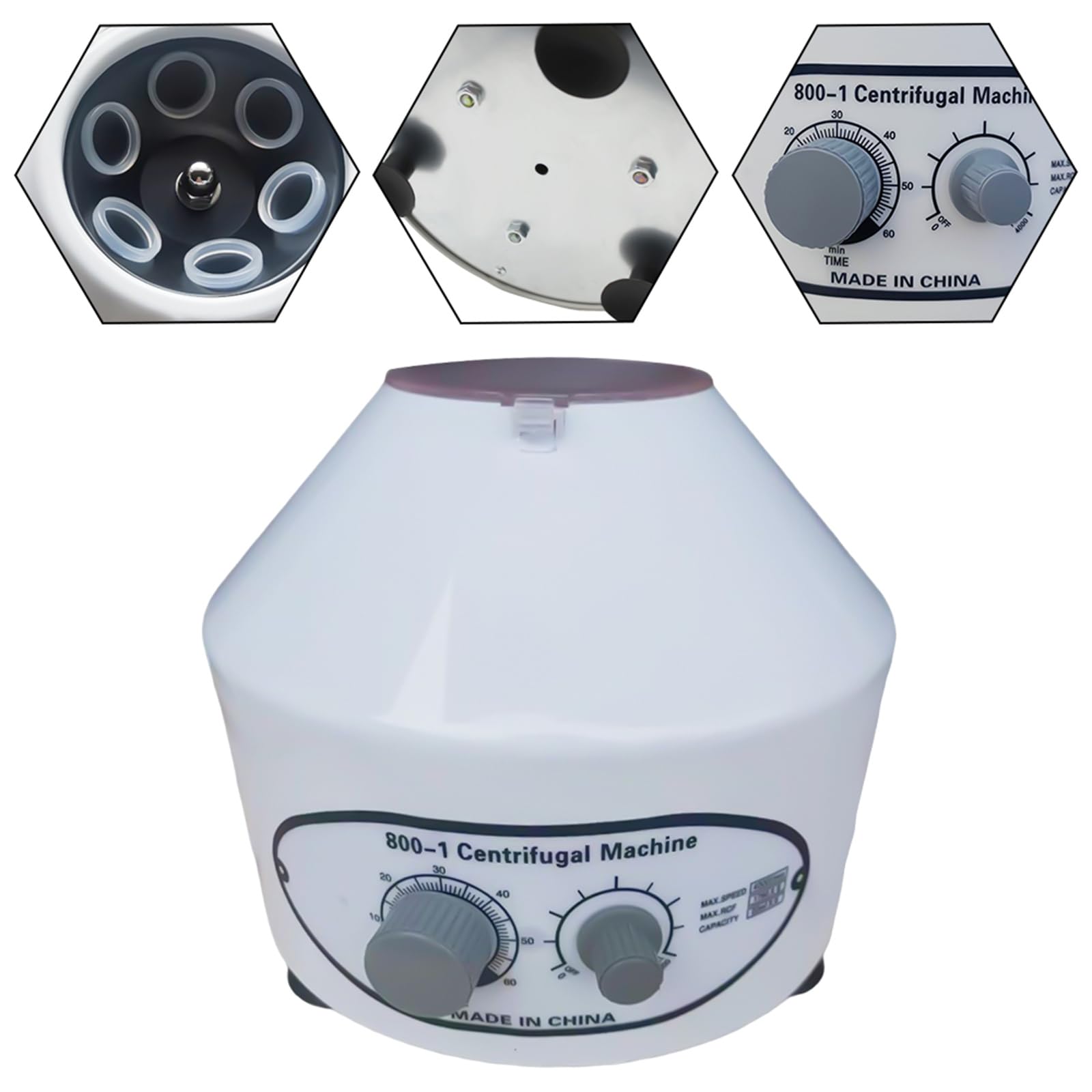 Centrífuga Eléctrica, Centrífuga De Mesa Laboratorio 4000u/Min 20ml*6 Temporización Centrífuga De Laboratorio 0~60min Centrífuga Eléctrica De Laboratorio Para Análisis De Suero, Plasma E