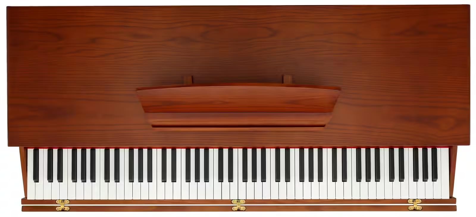 Woodbrass VP20 Piano Numérique Vintage 88 Touches Toucher Lourd à Marteaux Progressifs – Son DSP, Polyphonie 128 Notes, Triple Pédale, Audio & MIDI, USB-MIDI, Clavier Meuble Salon Pianiste