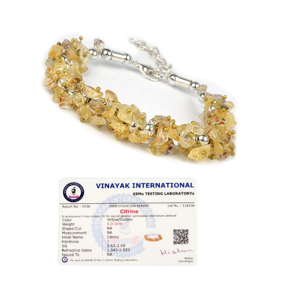 Crystu Certified Natural Citrine Bracelet, Citrine Bracelet Original, Citrine Chip Bracelet, Citrine Bracelet for Wealth (B09SZ2J9LP) Amazon Price History, Amazon Price Tracker