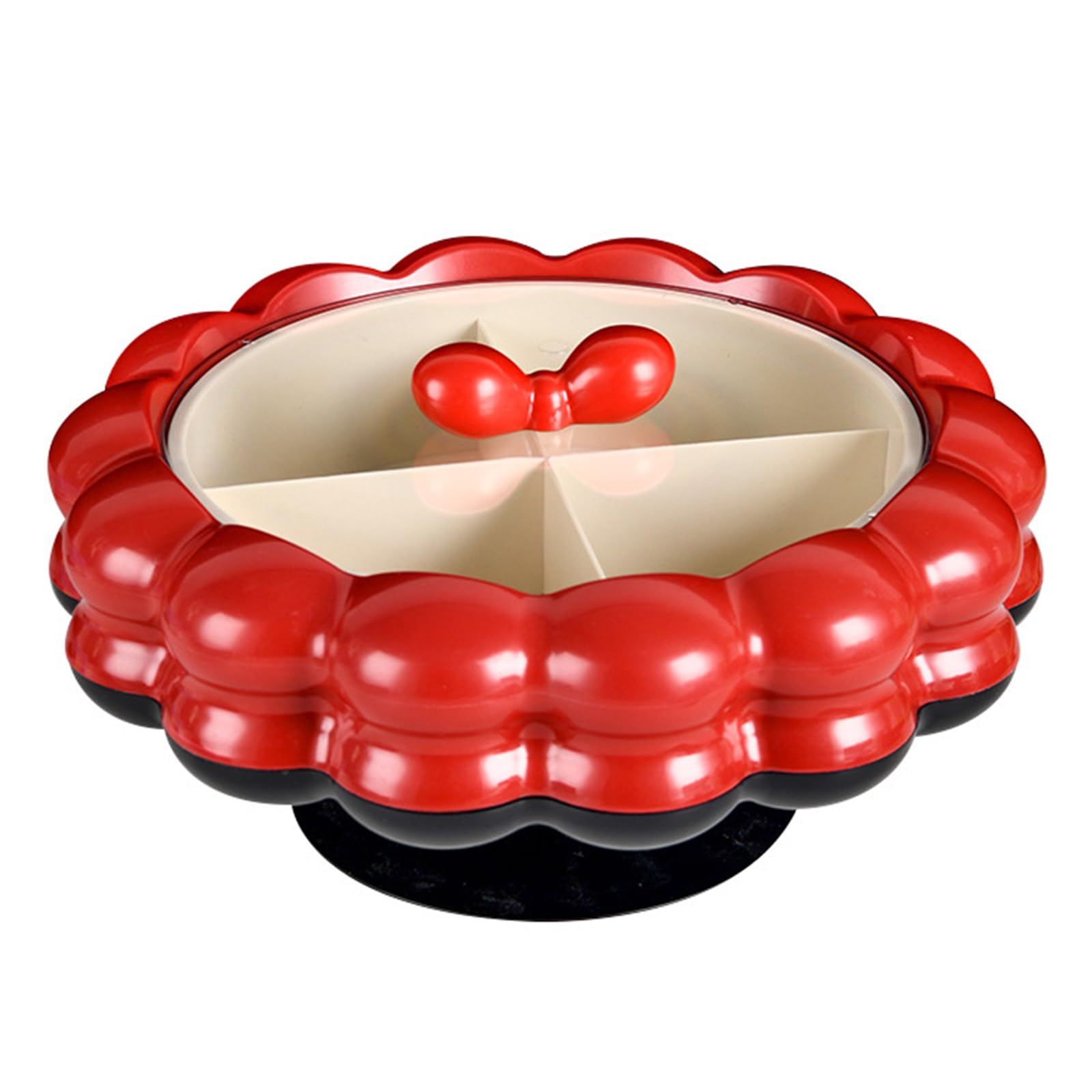 Piceioep Space Saving Multi Section Snacks Storage Box Household Dry Goods Serving Tray with Divider Sections Flexible Kitchen Storage Container