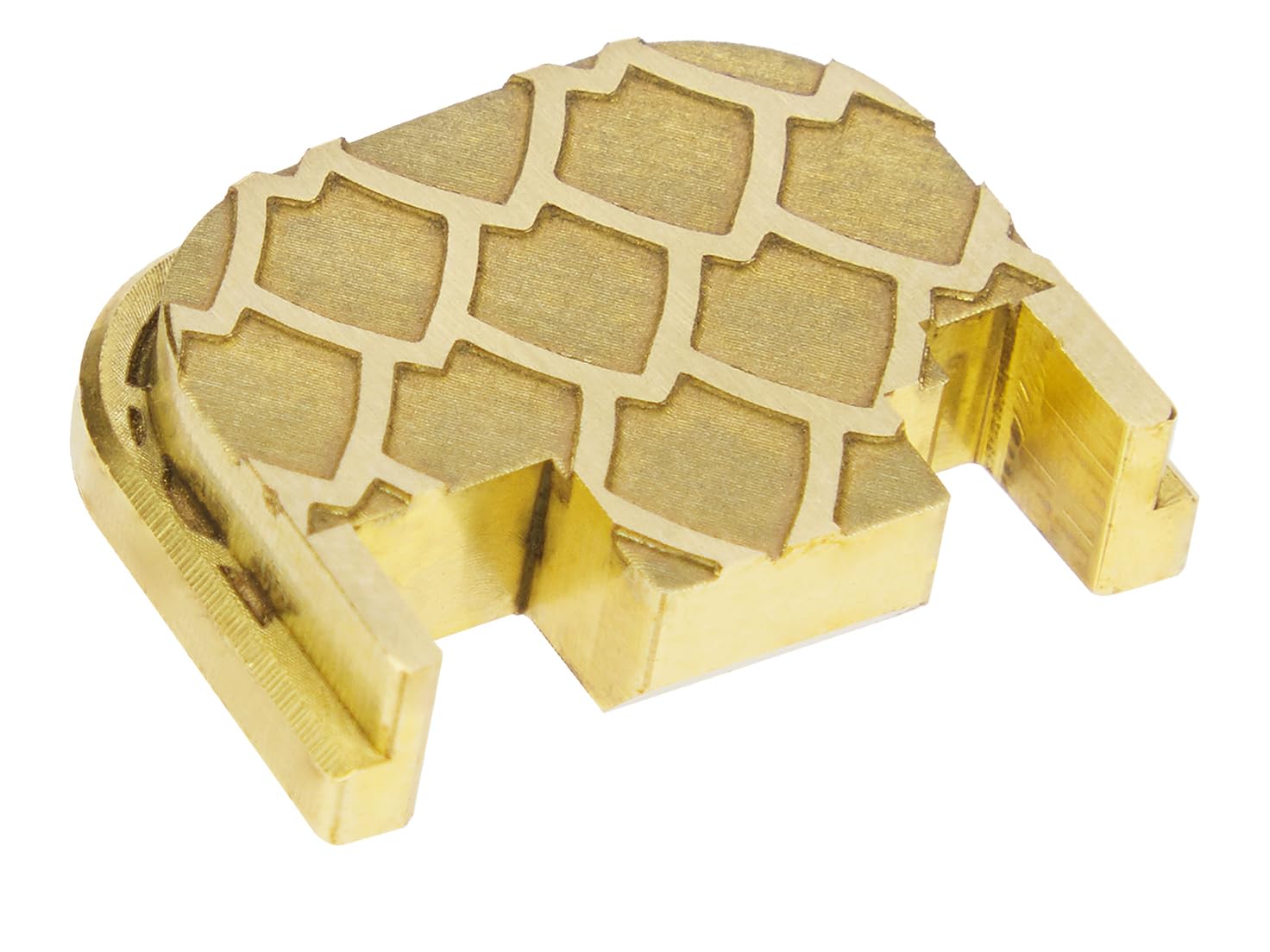 NDZ Performance Rear Slide Cover Back Plate for Glock Gen 1-4 Models 9MM .40 S&W .357 SIG .45 Gap Laser Deep Engraved in Brass - Scales Inverse Pattern