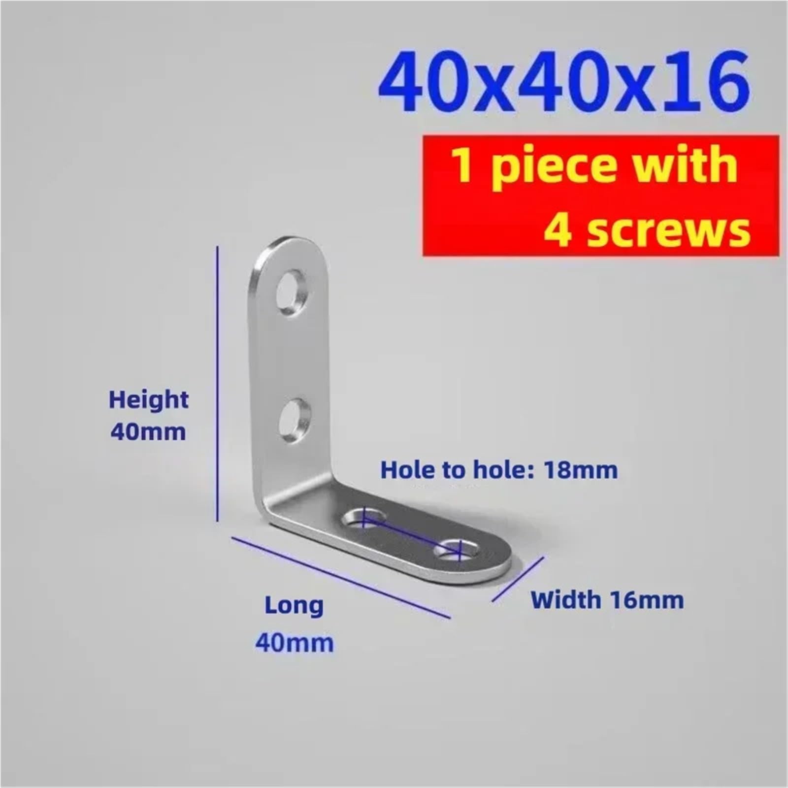 Staffe A L In Acciaio Inossidabile Da 10 Pezzi - Staffa Angolare Ad Angolo Retto for Scaffali, Mobili In Legno, Sedia, Cassetto Con Viti