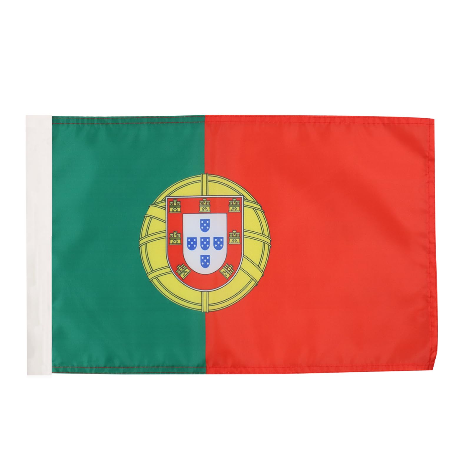 AZ FLAG - Portugal Flag - 18'' x 12'' - 100% Polyester Portuguese Small Banner with Sleeve - Fade Resistant - Vivid Colors - 18x12 in - 45x30 Cm