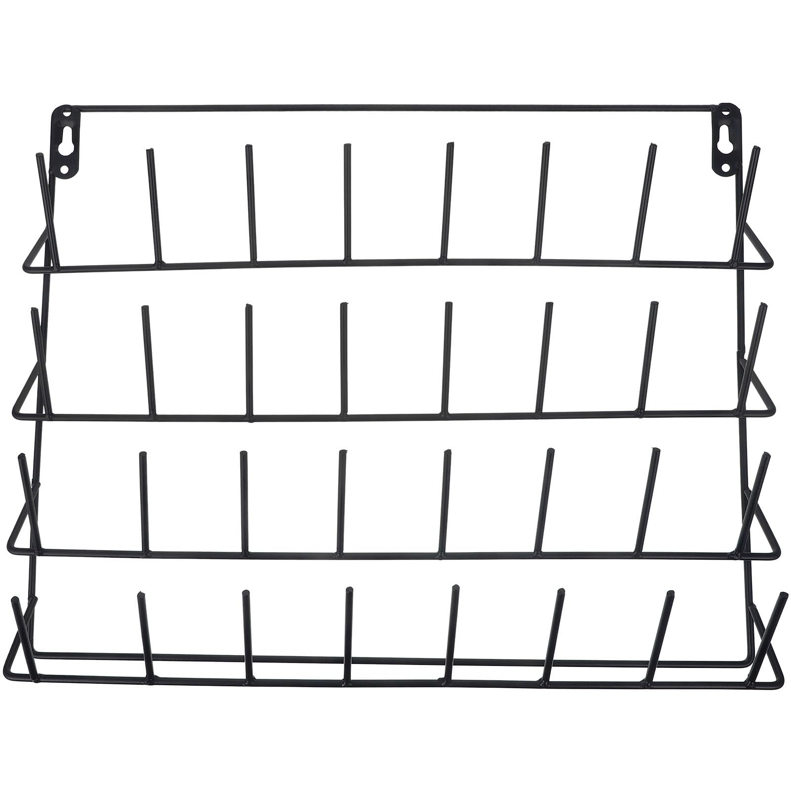 Portacarretes de Hilo Negro, para 32 Carretes Soporte de Pared