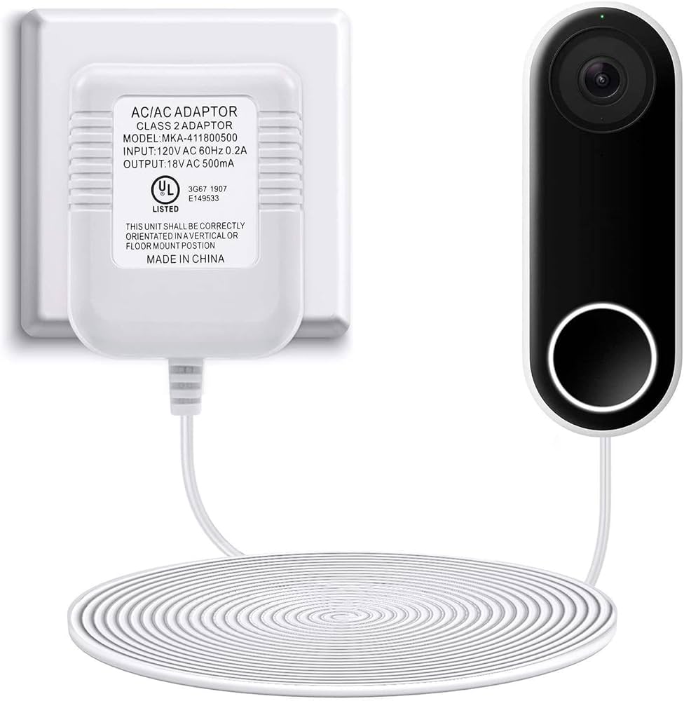 Hotop Power Adapter Compatible with Nest Hello Video Doorbell
