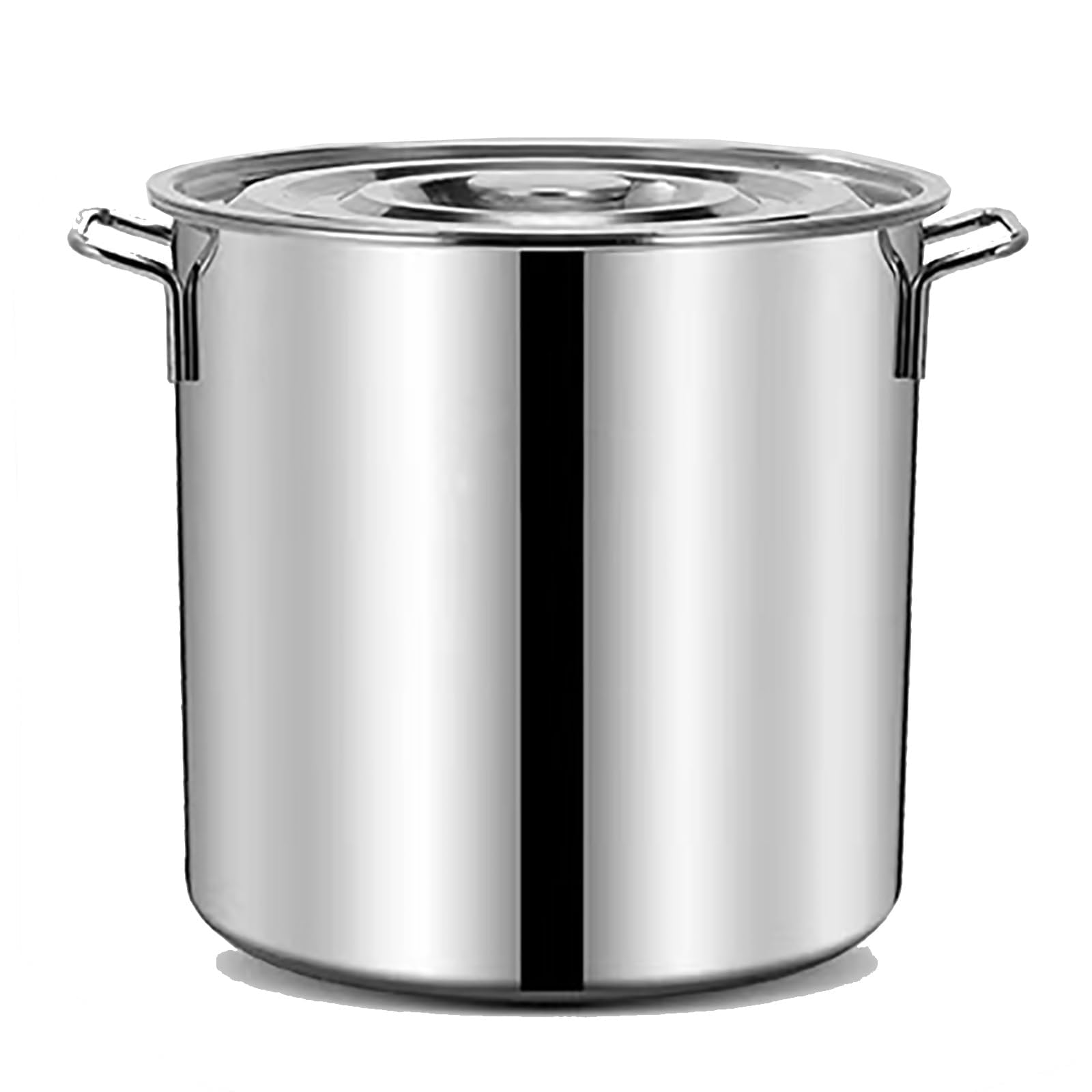 Marmite en acier inoxydable 304 épais avec couvercle, grande marmite robuste pour cuisinières à gaz/induction/électriques, 90 l