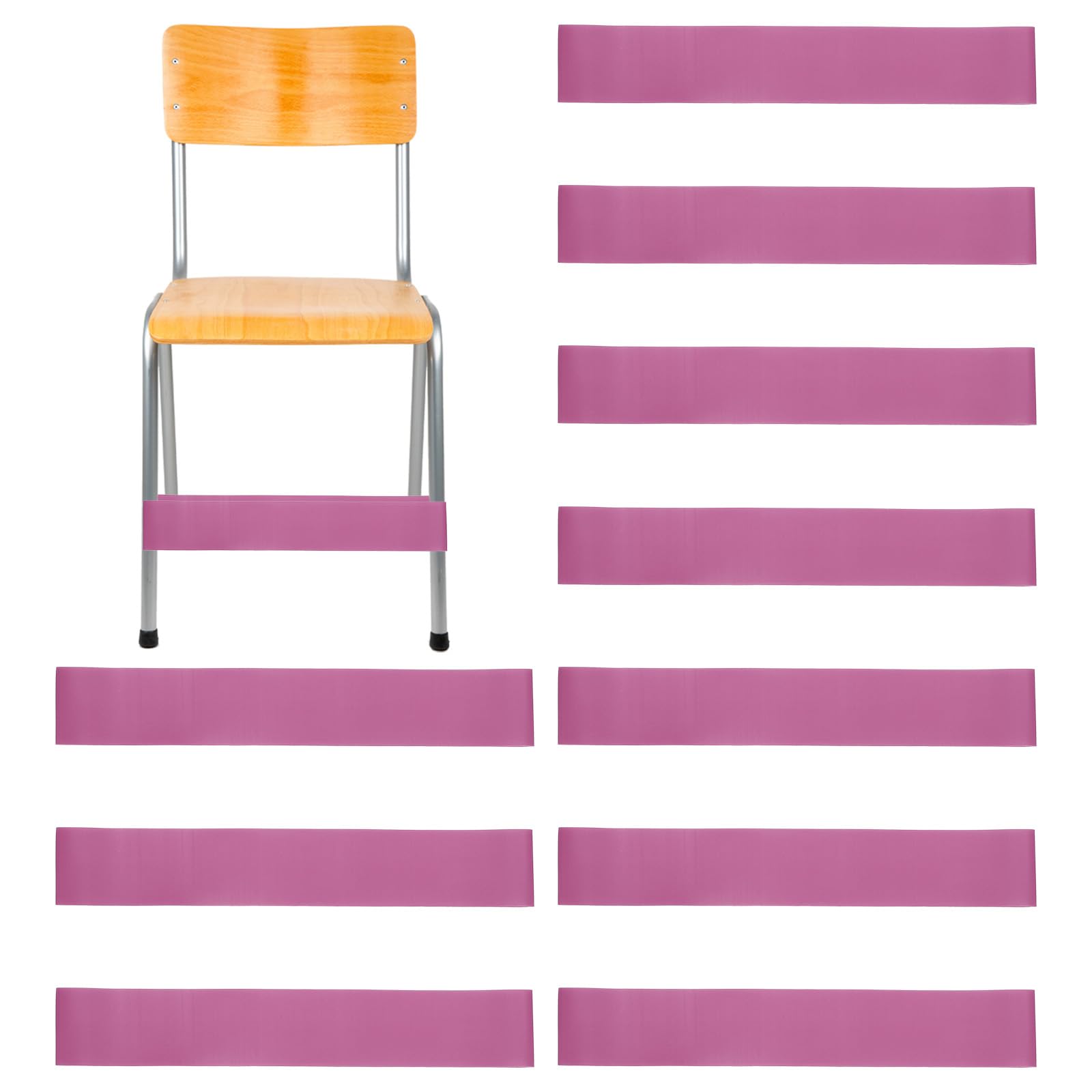 PATIKIL Fidget Bands for Classroom Chairs 10 Pcs, Chair Bands Relieve Anxiety for Classroom Seats and Desks Wine Red
